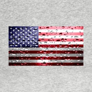 USA Flag United States of America Rain T-Shirt